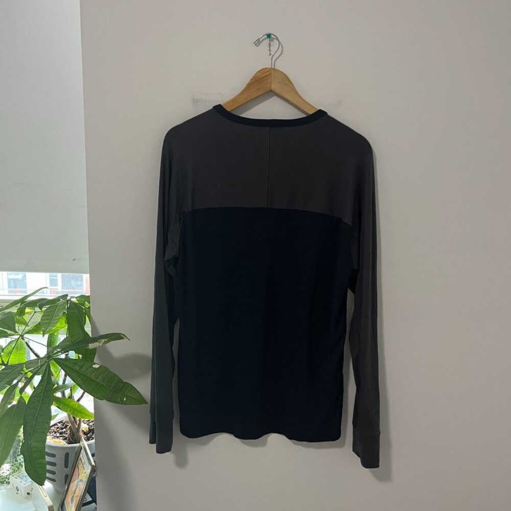 Theory Men's Blue & Gray Long Sleeve Top Size Medium - Picture 5 of 5